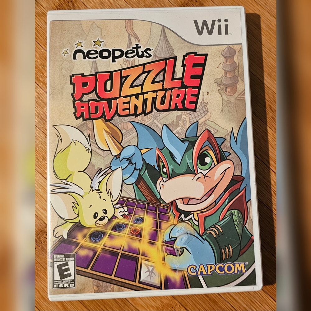 Neopets Puzzle Adventure for Wii - Vibrant Blue and Red
